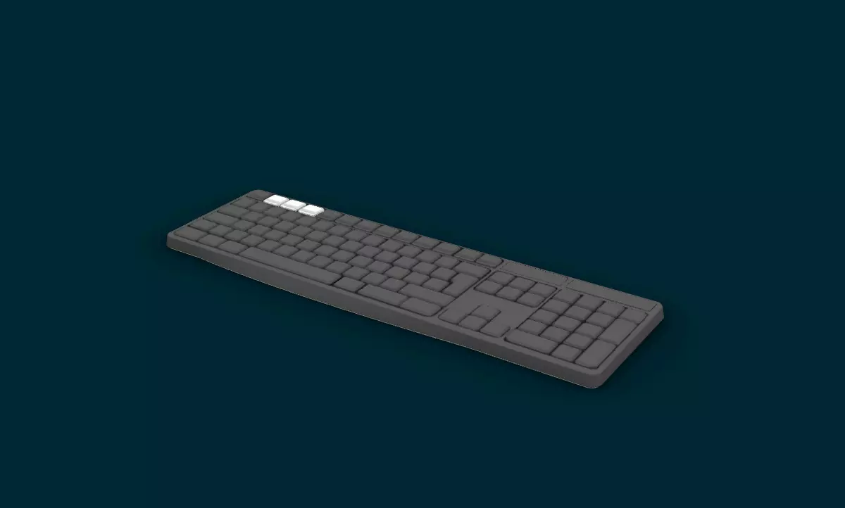 Keyboard Logitech MK235 3D model_0