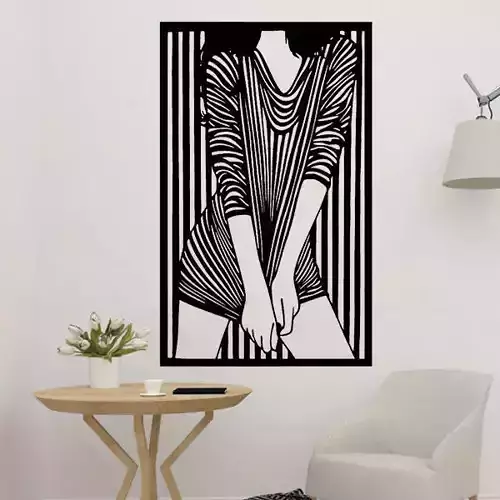 Girl Panel 2D Wall Art Decor