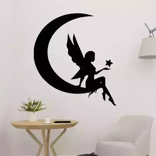 Moon God Angel Wall Art Decor