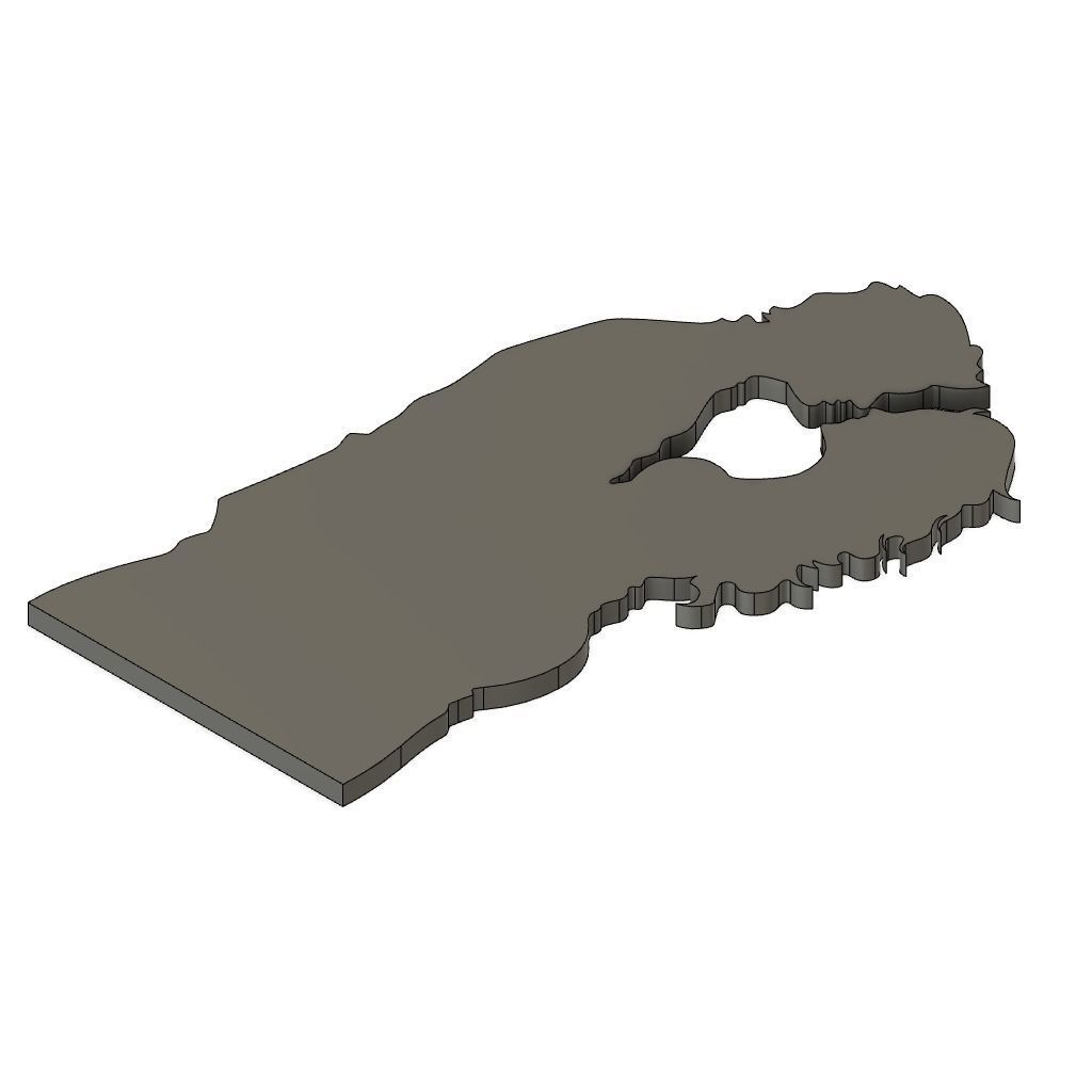 The Couple Kissed 2D Decor 3D print model_1