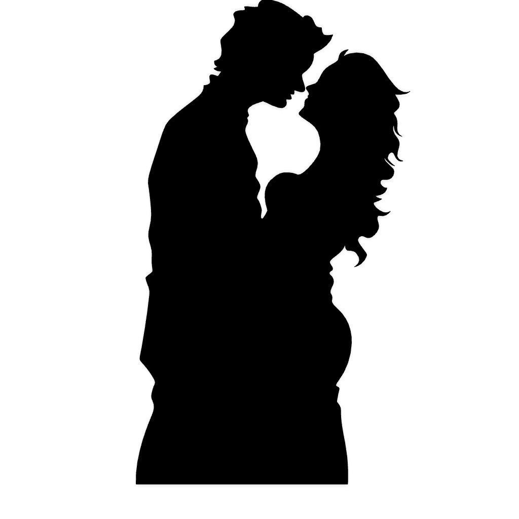 The Couple Kissed 2D Decor 3D print model_2