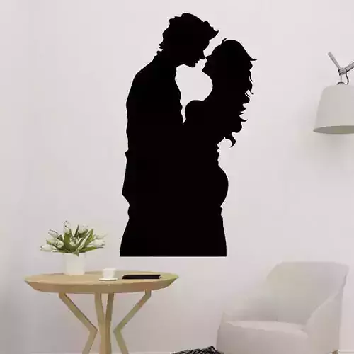 The Couple Kissed 2D Decor 3D print model