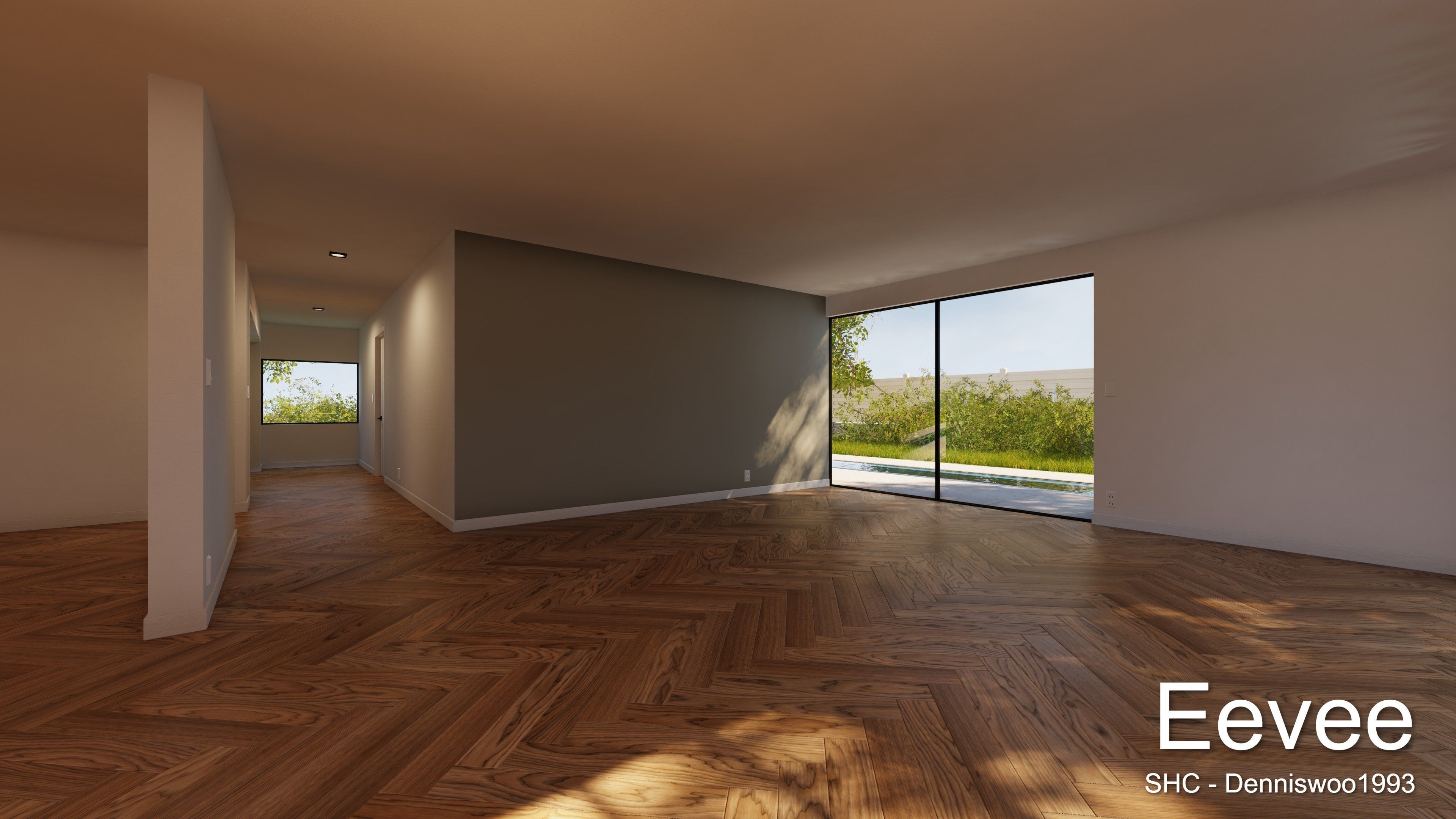 Modern villa 2021 Blender Eevee and Cycles 1 without furniture Low-poly 3D model_13