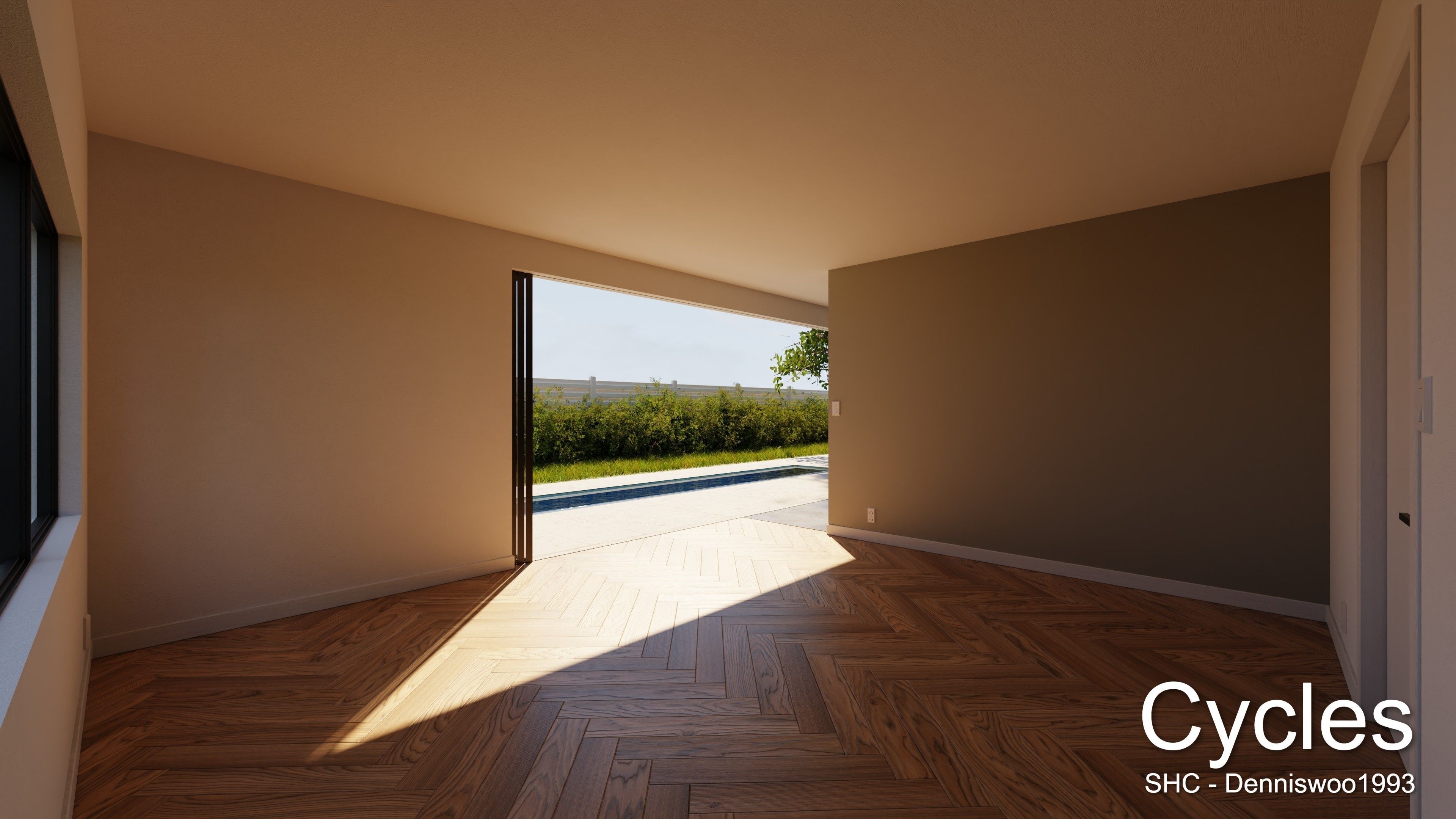 Modern villa 2021 Blender Eevee and Cycles 1 without furniture Low-poly 3D model_7