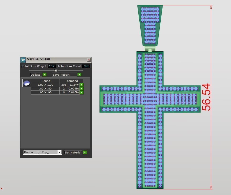 Cross pendant 3D print model 3D print model_9