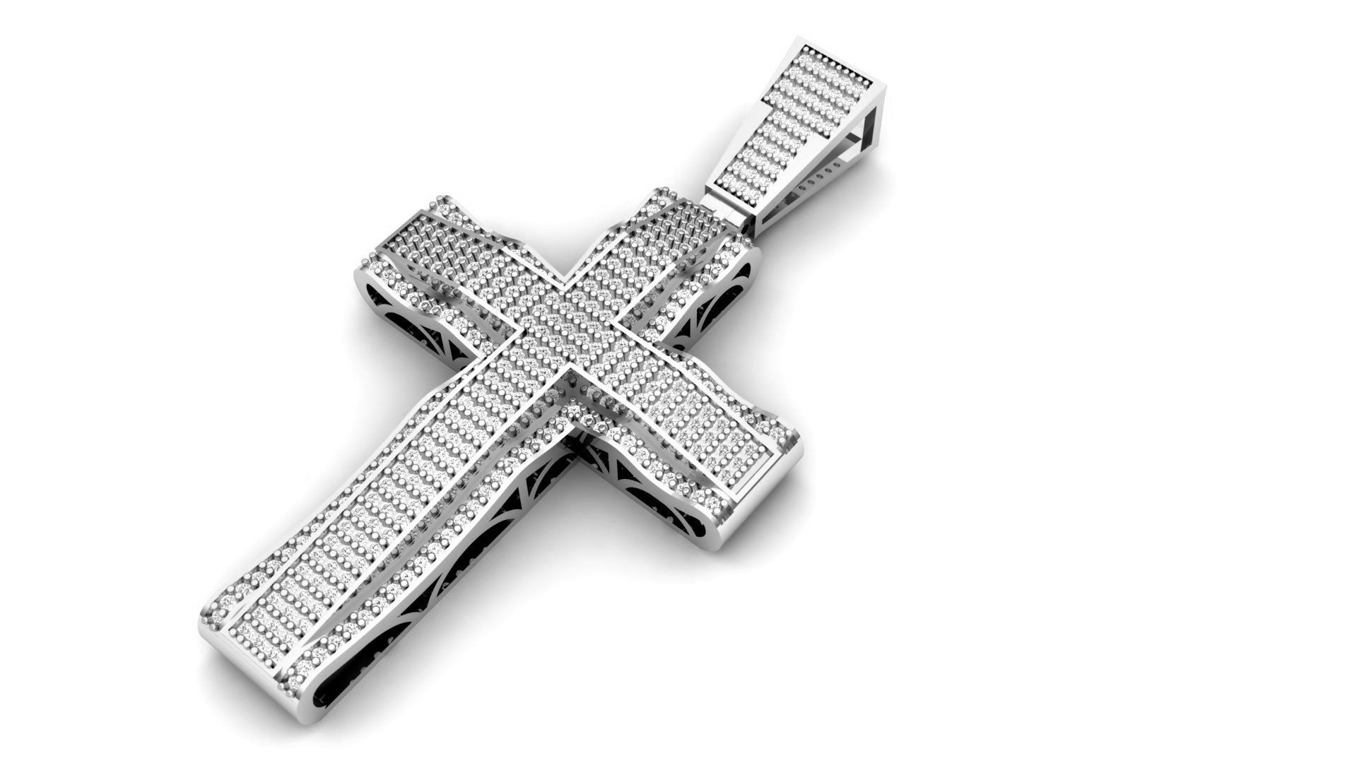 Cross pendant 3D print model 3D print model_16