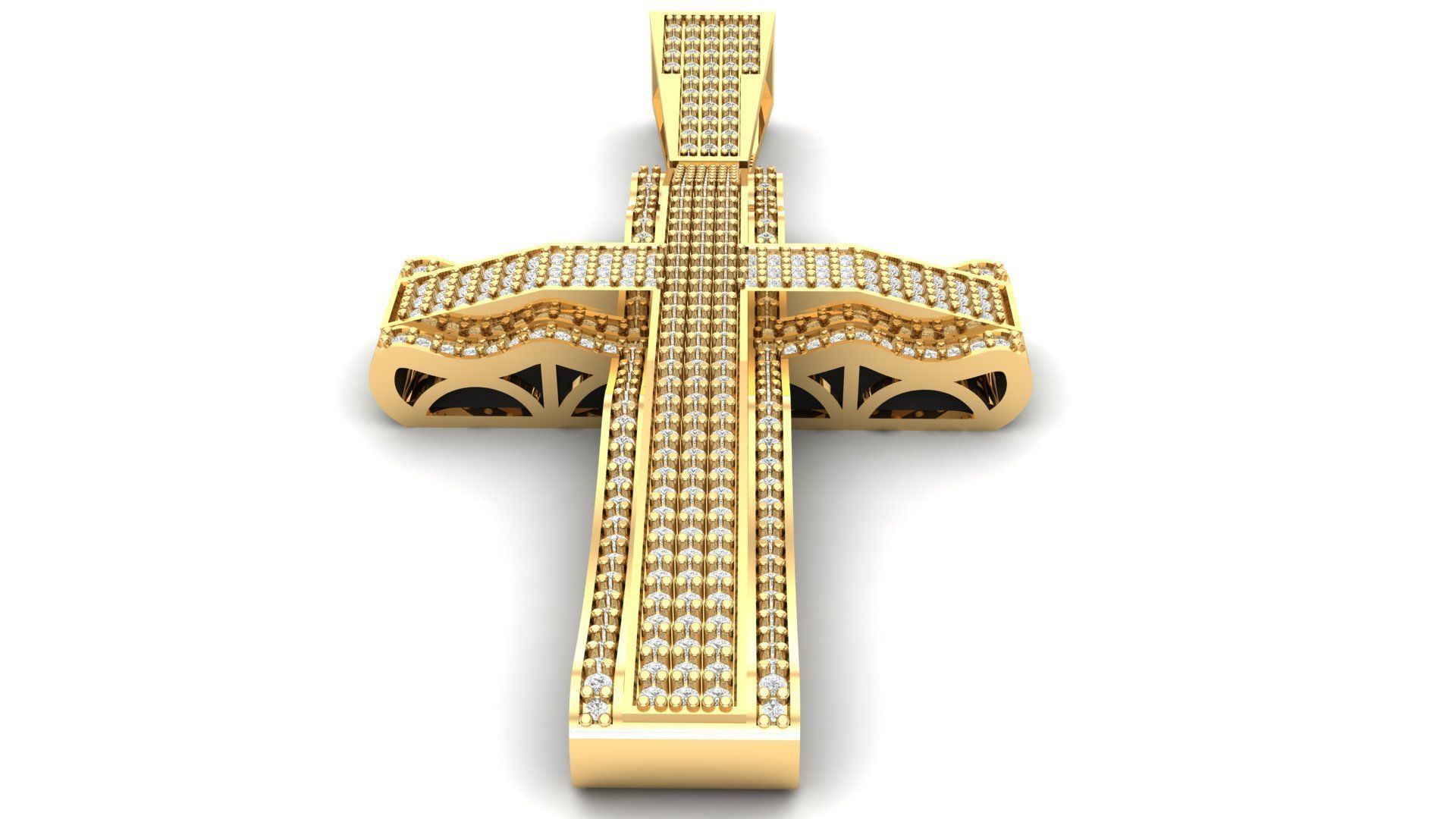 Cross pendant 3D print model 3D print model_4