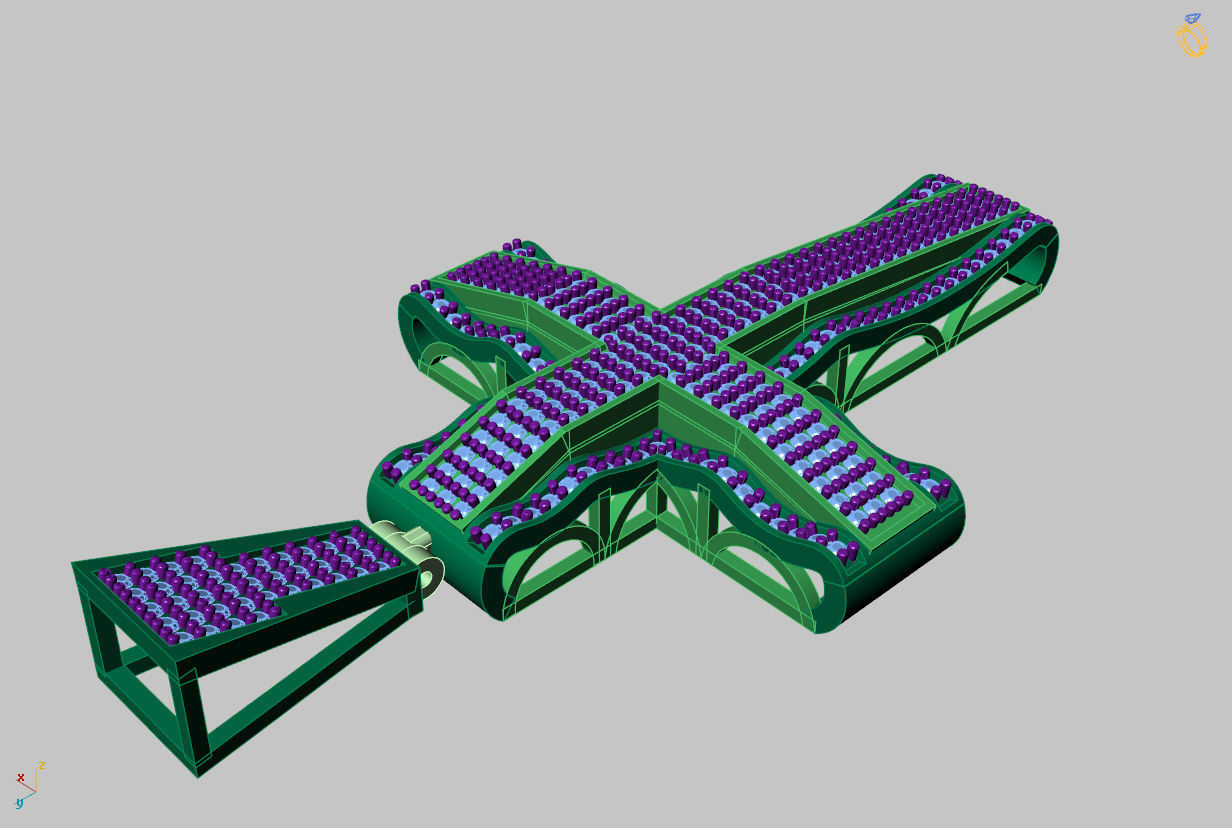 Cross pendant 3D print model 3D print model_6