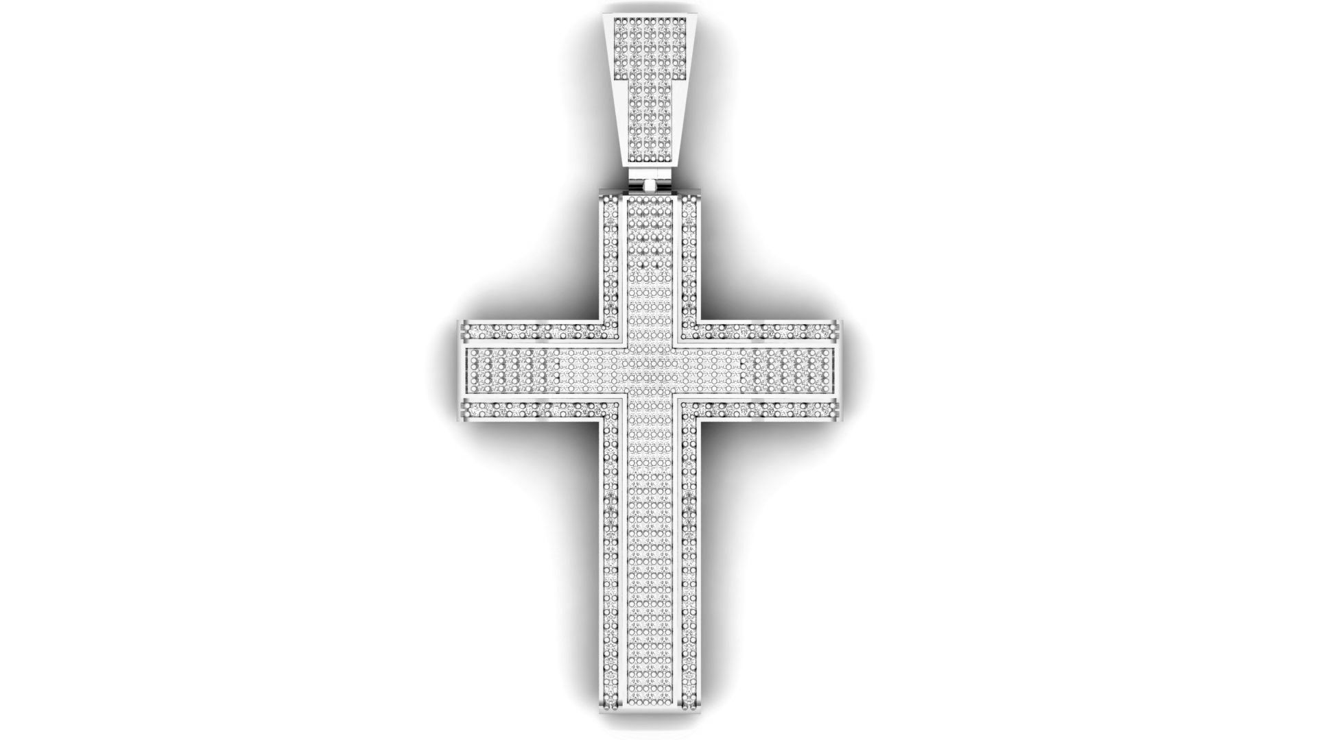 Cross pendant 3D print model 3D print model_15