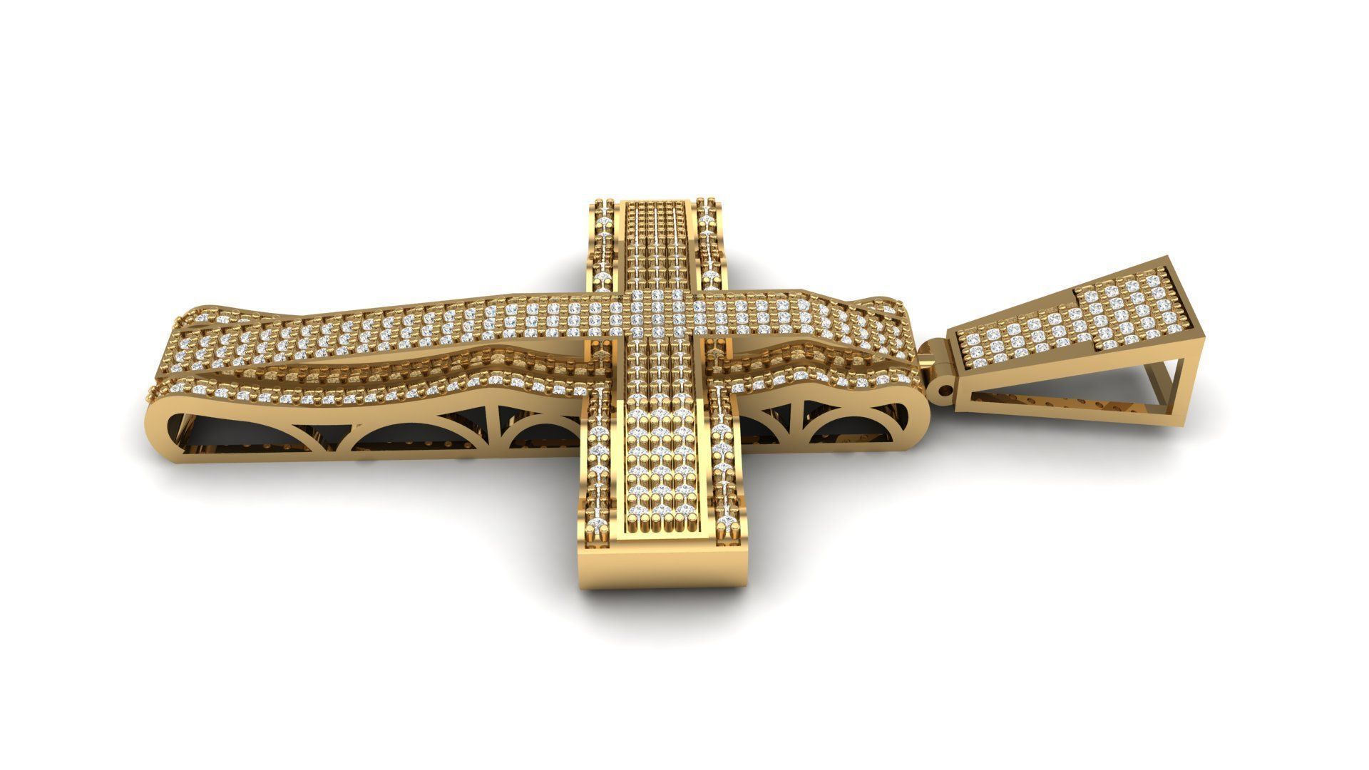 Cross pendant 3D print model 3D print model_2