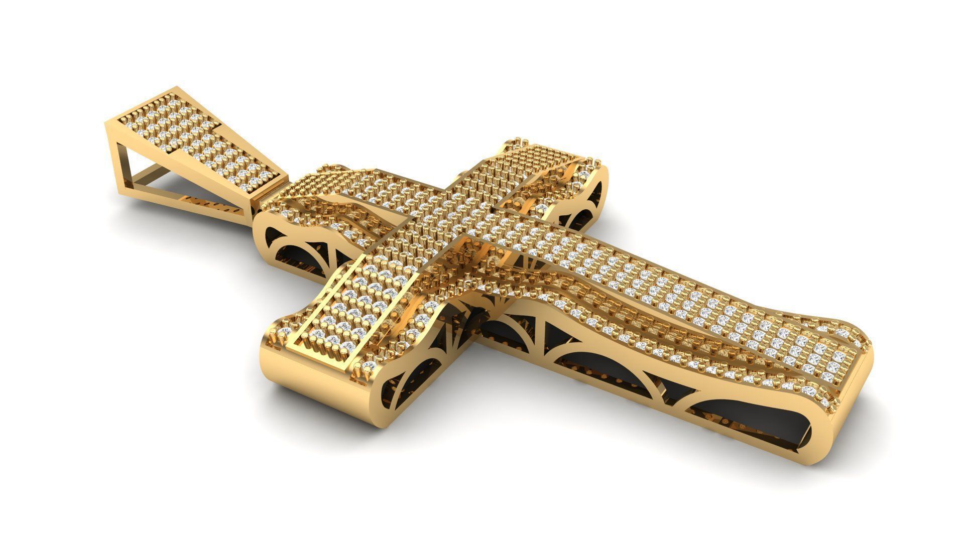 Cross pendant 3D print model 3D print model_3