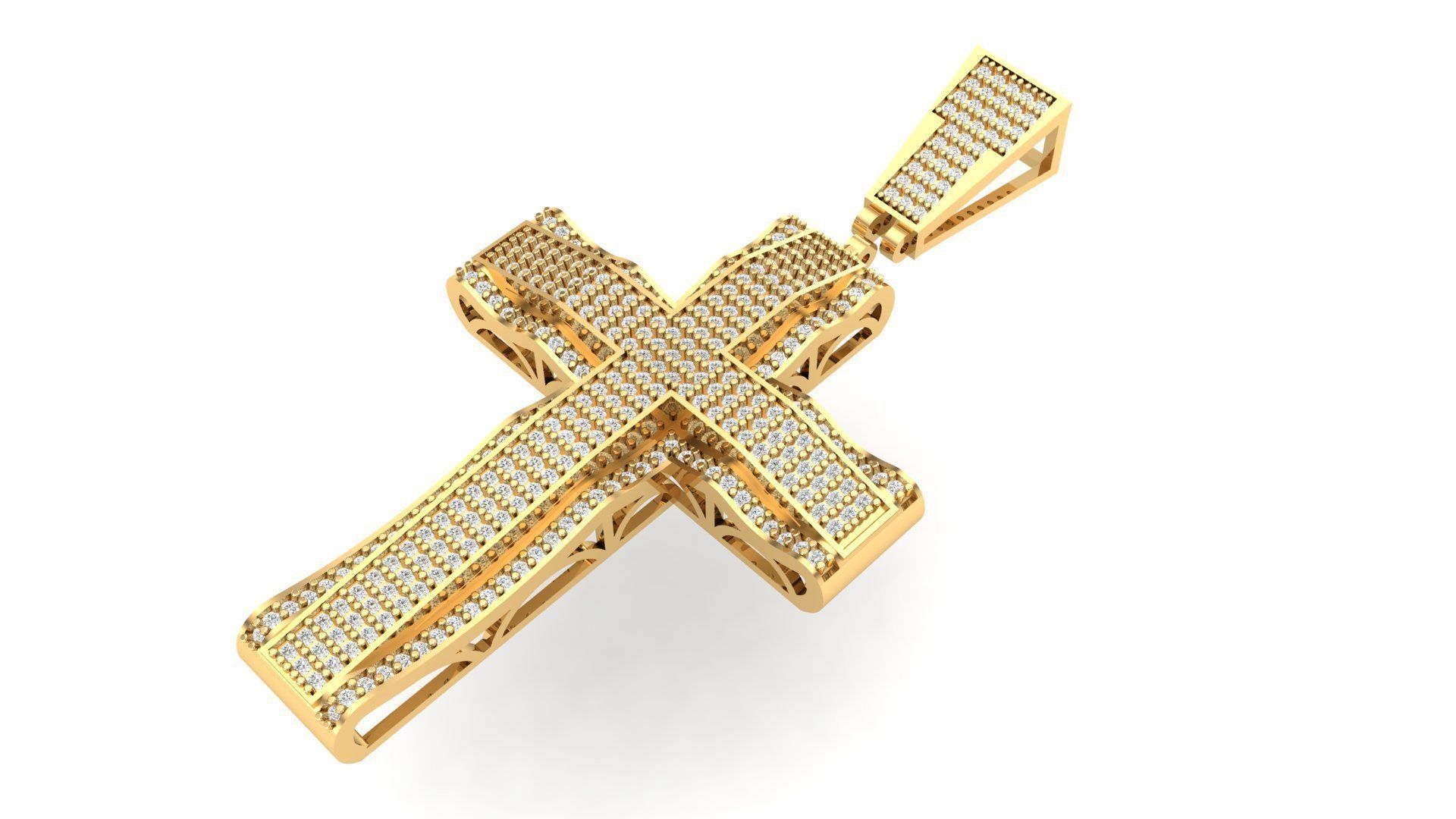 Cross pendant 3D print model 3D print model_7