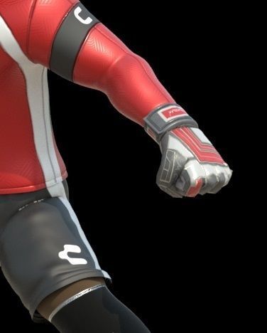 Gloves 3D Soccer Futbol LowPoly HighPoly Low-poly 3D model_1