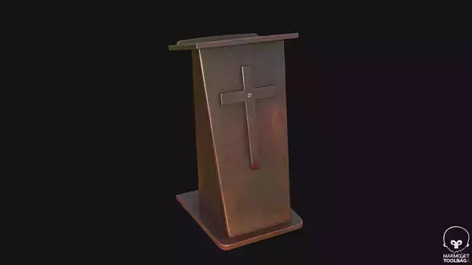Church Lectern PBR Game Ready