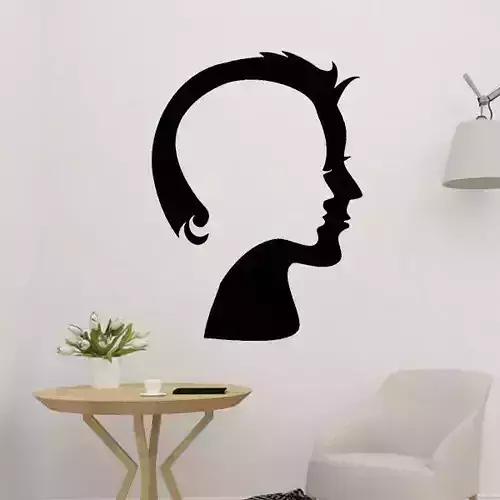 TWO FACES 2D ART DECORATION