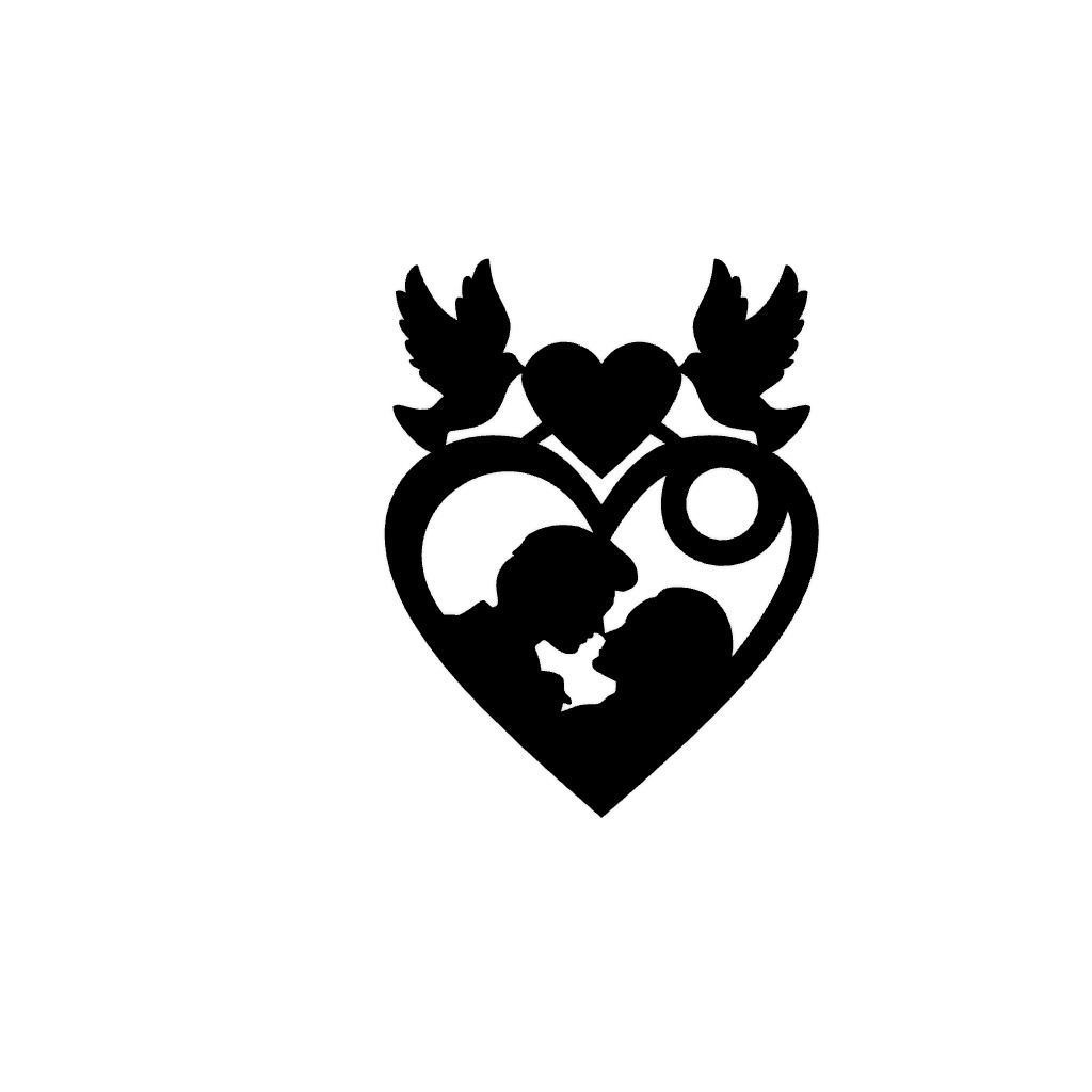 Valentine Heart 2D Wall Art 3D print model_2