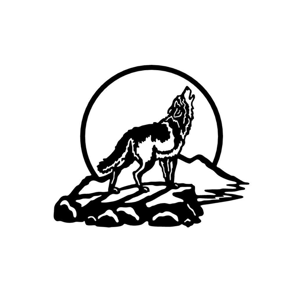 Wolf Mount 2D Decoration 3D print model_2