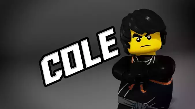 Cole The Black Ninja Ninjago 3D model