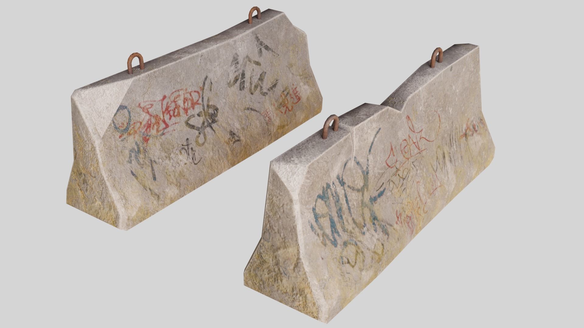 Garbage pack Low-poly 3D model_4