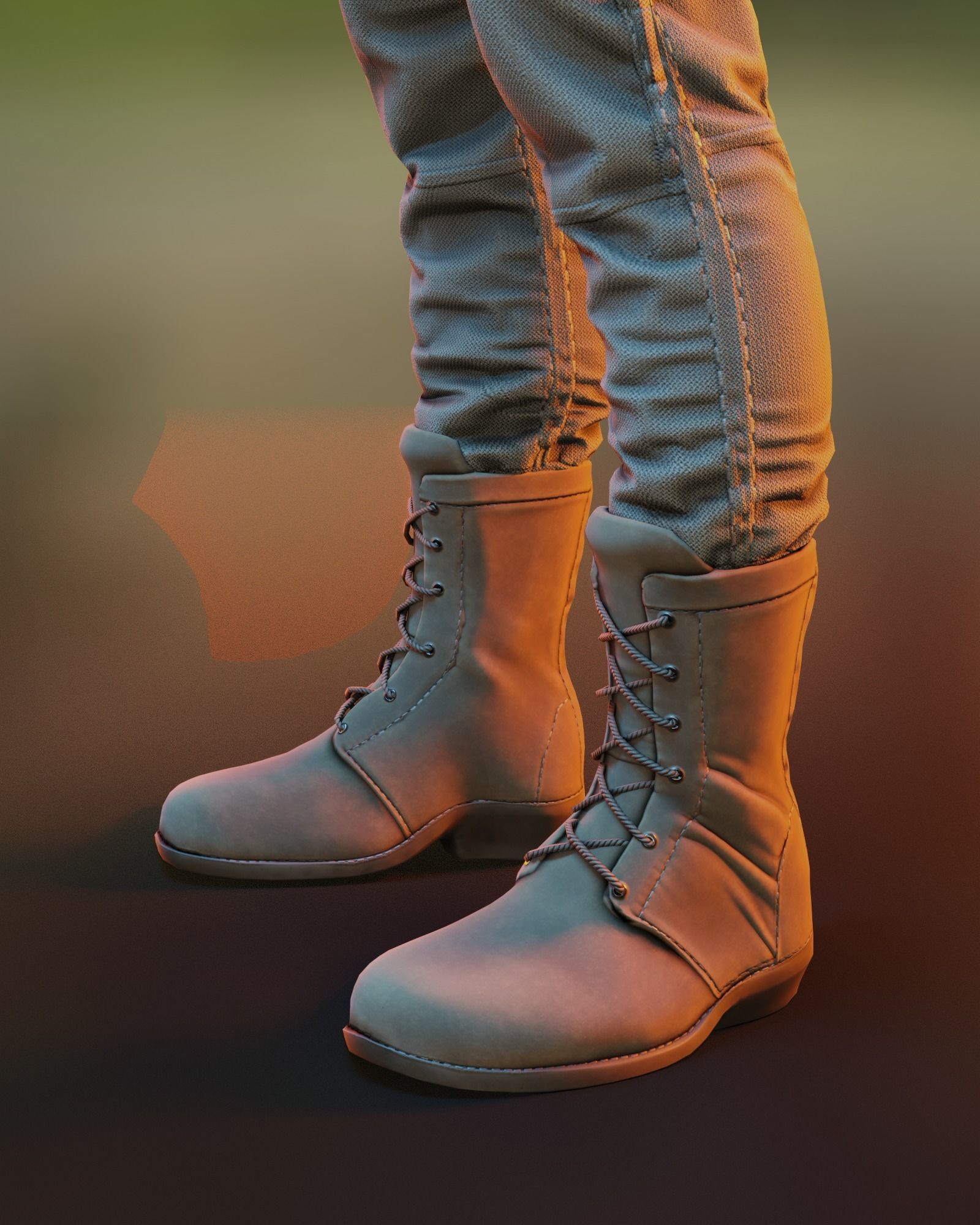 Male Game Ready Model man holding gun Low-poly 3D model_13