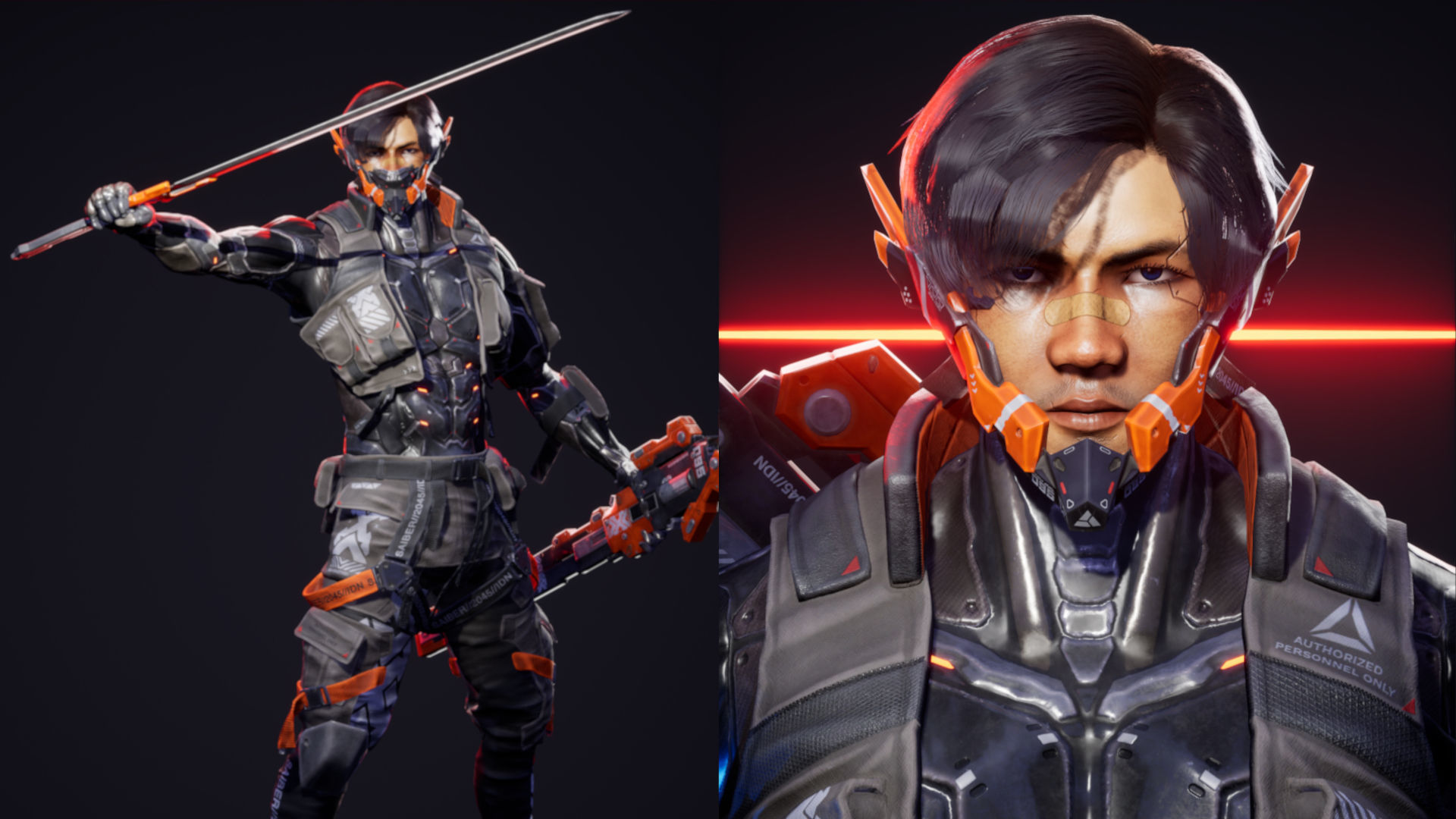 Cyberpunk Street Boy Character Low-poly 3D model_5