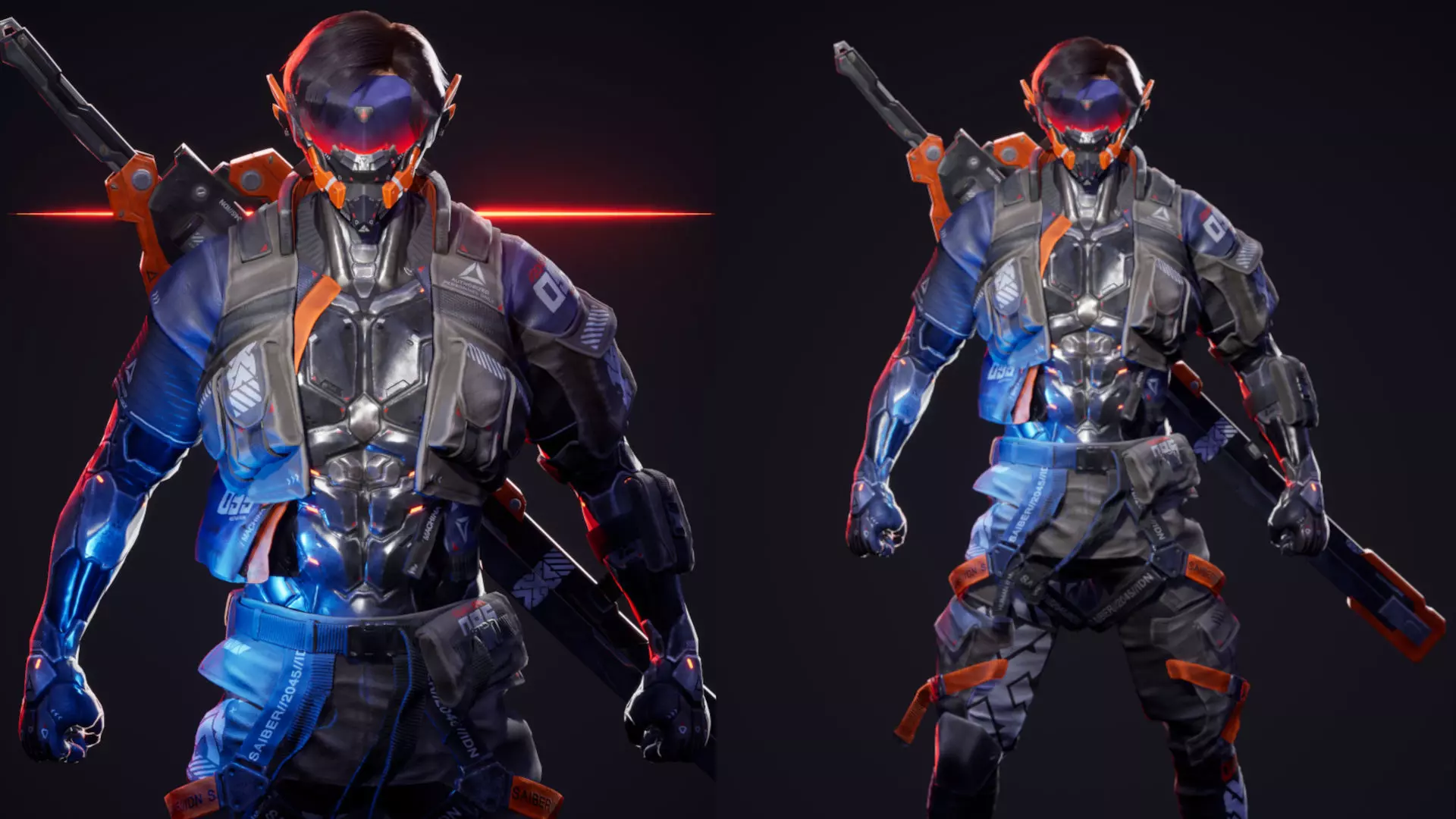 Cyberpunk Street Boy Character Low-poly 3D model_0