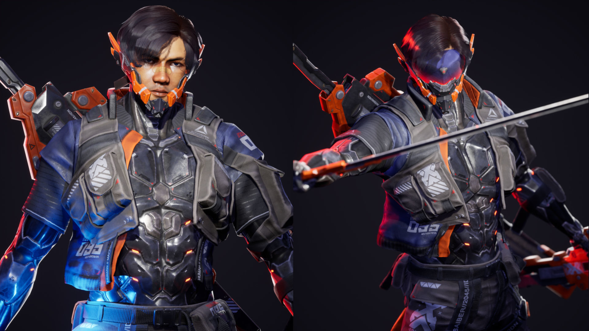 Cyberpunk Street Boy Character Low-poly 3D model_4