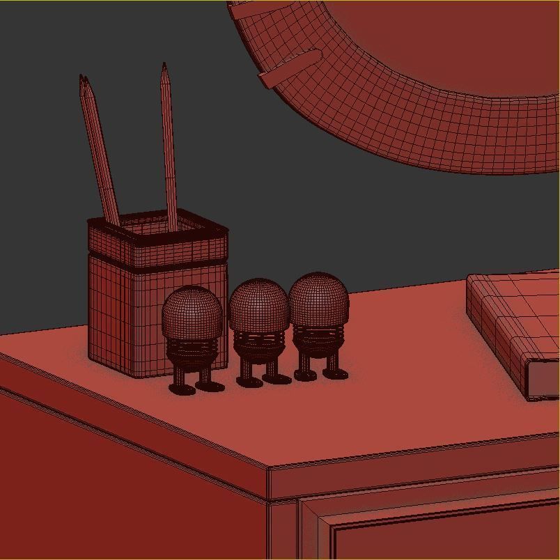 Hello Kitty dressing table 3D model_5