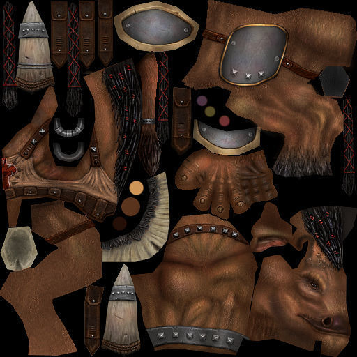 Minotaur bull with armor 3D model_2