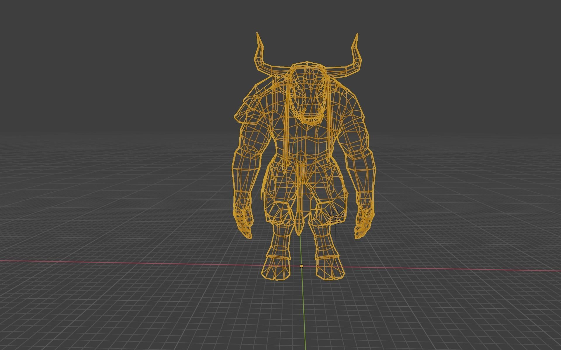 Minotaur bull with armor 3D model_3