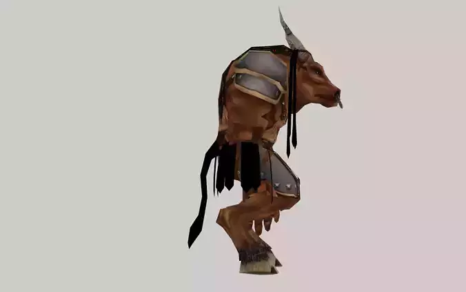 Minotaur bull with armor