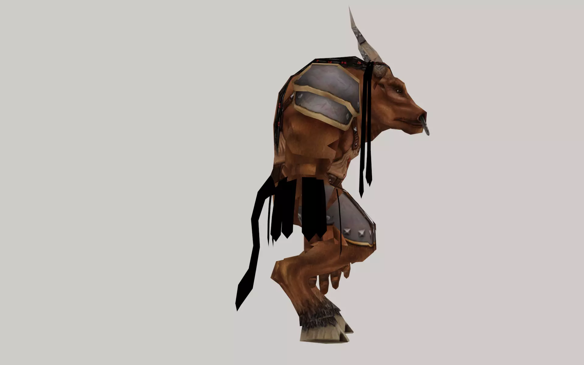 Minotaur bull with armor 3D model_0