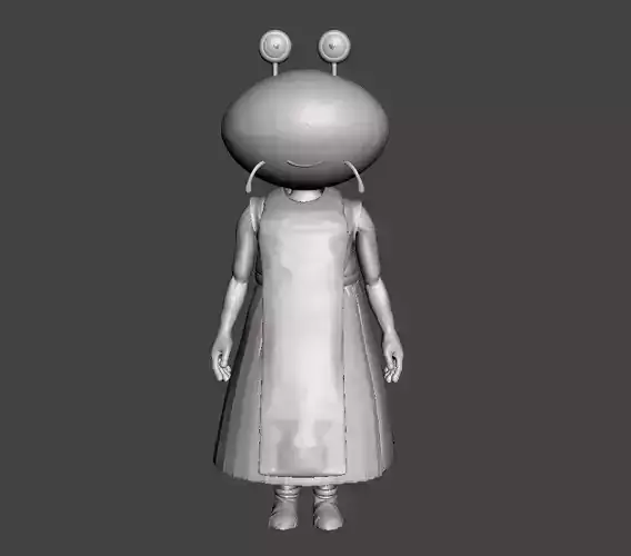 Ipana 3D Model woman in dress 3D print model