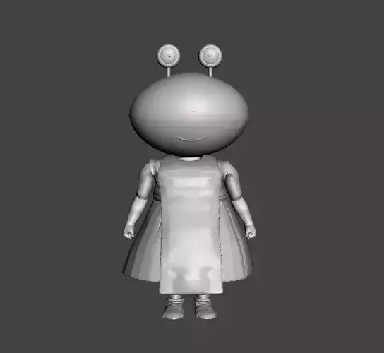Berry 3D Model girl in dress 3D print model