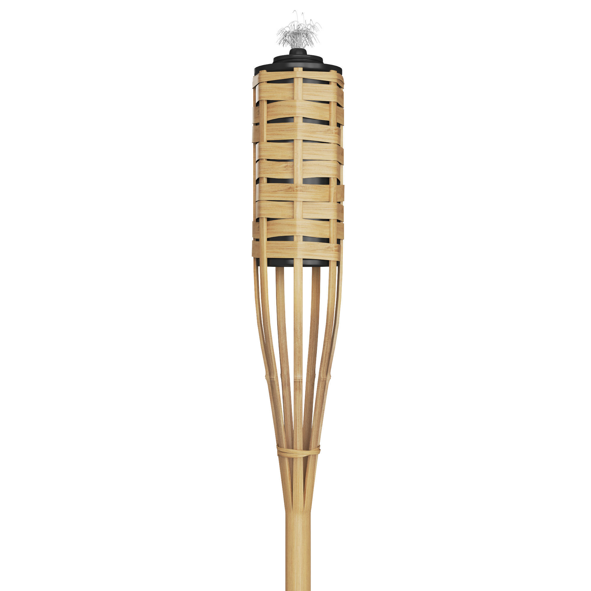 Bungalow Torch Bamboo 3D model_1