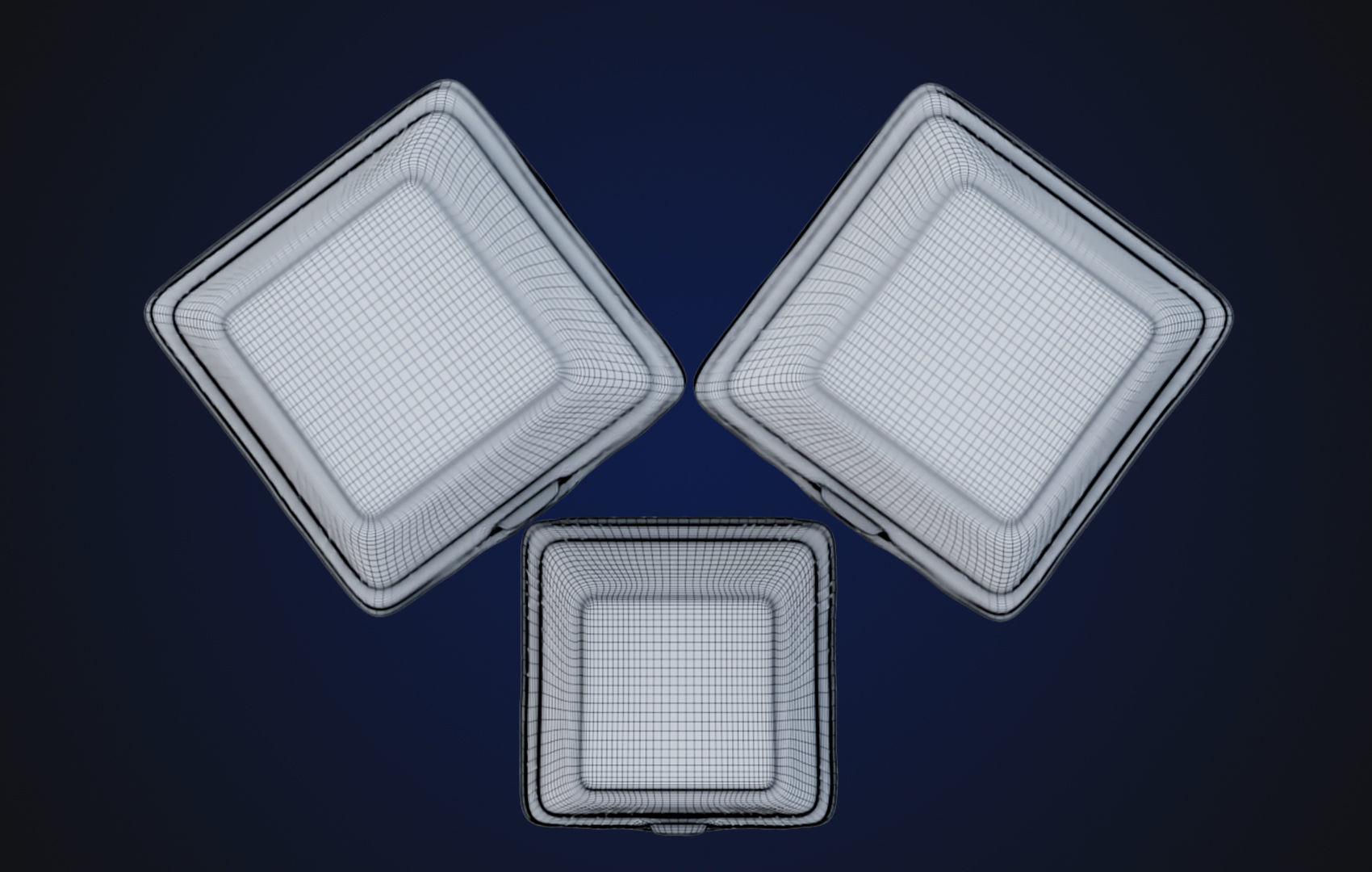 Close Box Disposable - Food styrofoam Container 3D model_29