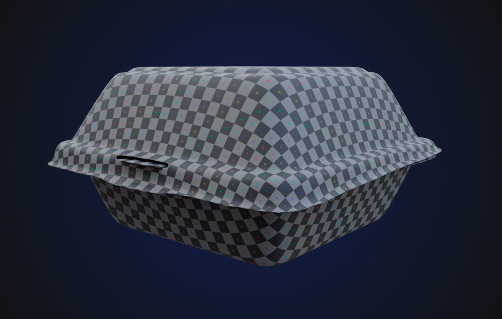 Close Box Disposable - Food styrofoam Container 3D model_33