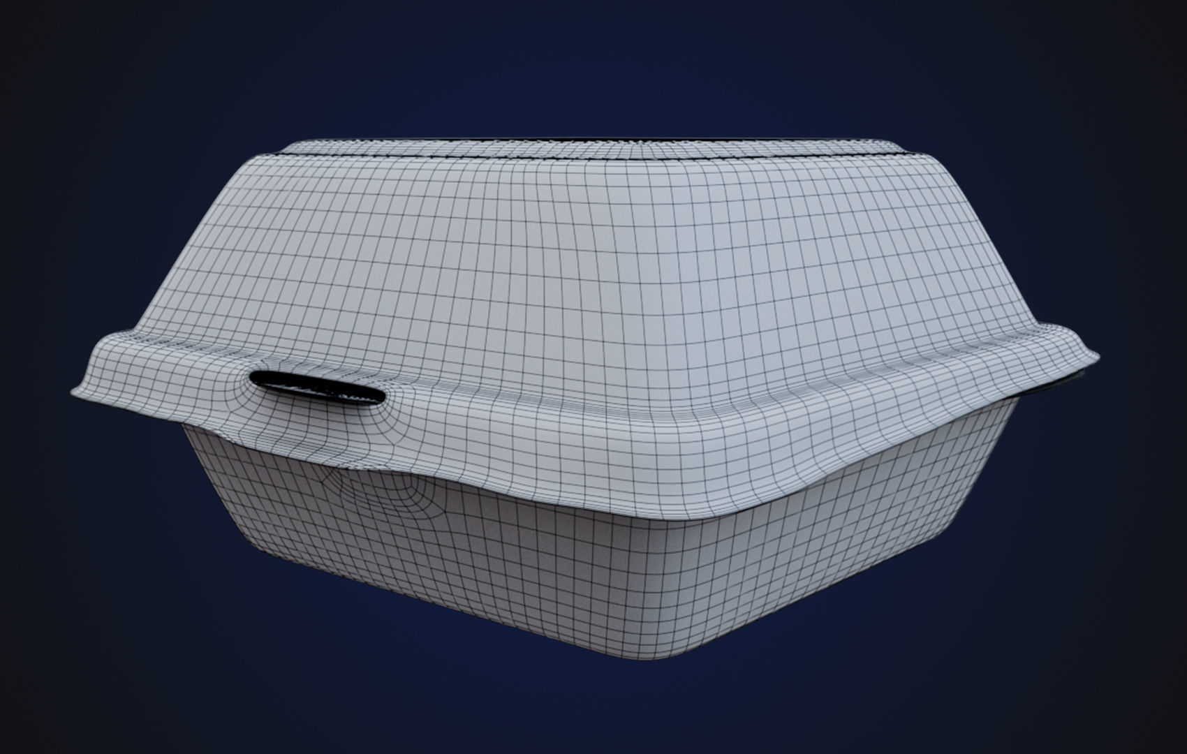 Close Box Disposable - Food styrofoam Container 3D model_32