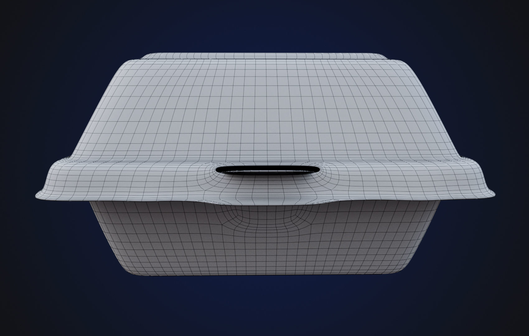 Close Box Disposable - Food styrofoam Container 3D model_8