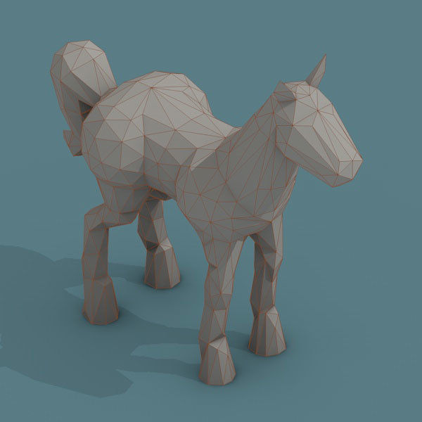 Low Poly 3d Art Animals Isometric Icon Pack 07 Low-poly 3D model_7