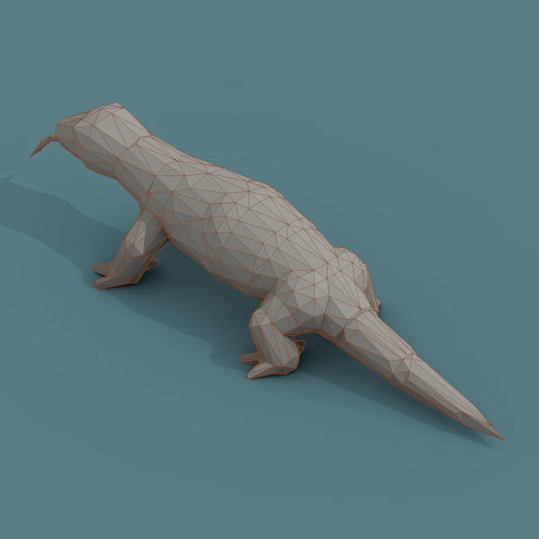 Low Poly 3d Art Animals Isometric Icon Pack 07 Low-poly 3D model_24