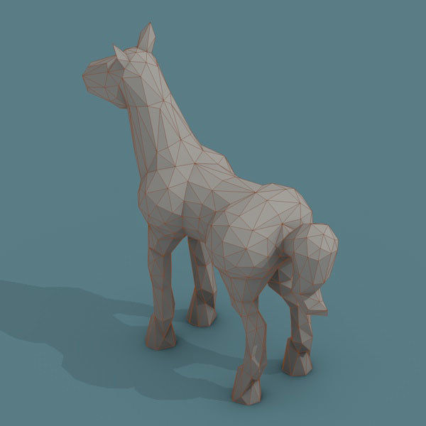 Low Poly 3d Art Animals Isometric Icon Pack 07 Low-poly 3D model_6