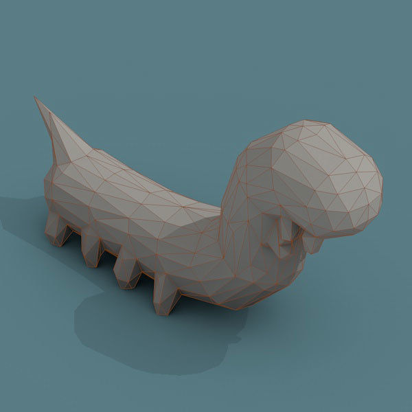 Low Poly 3d Art Animals Isometric Icon Pack 07 Low-poly 3D model_4