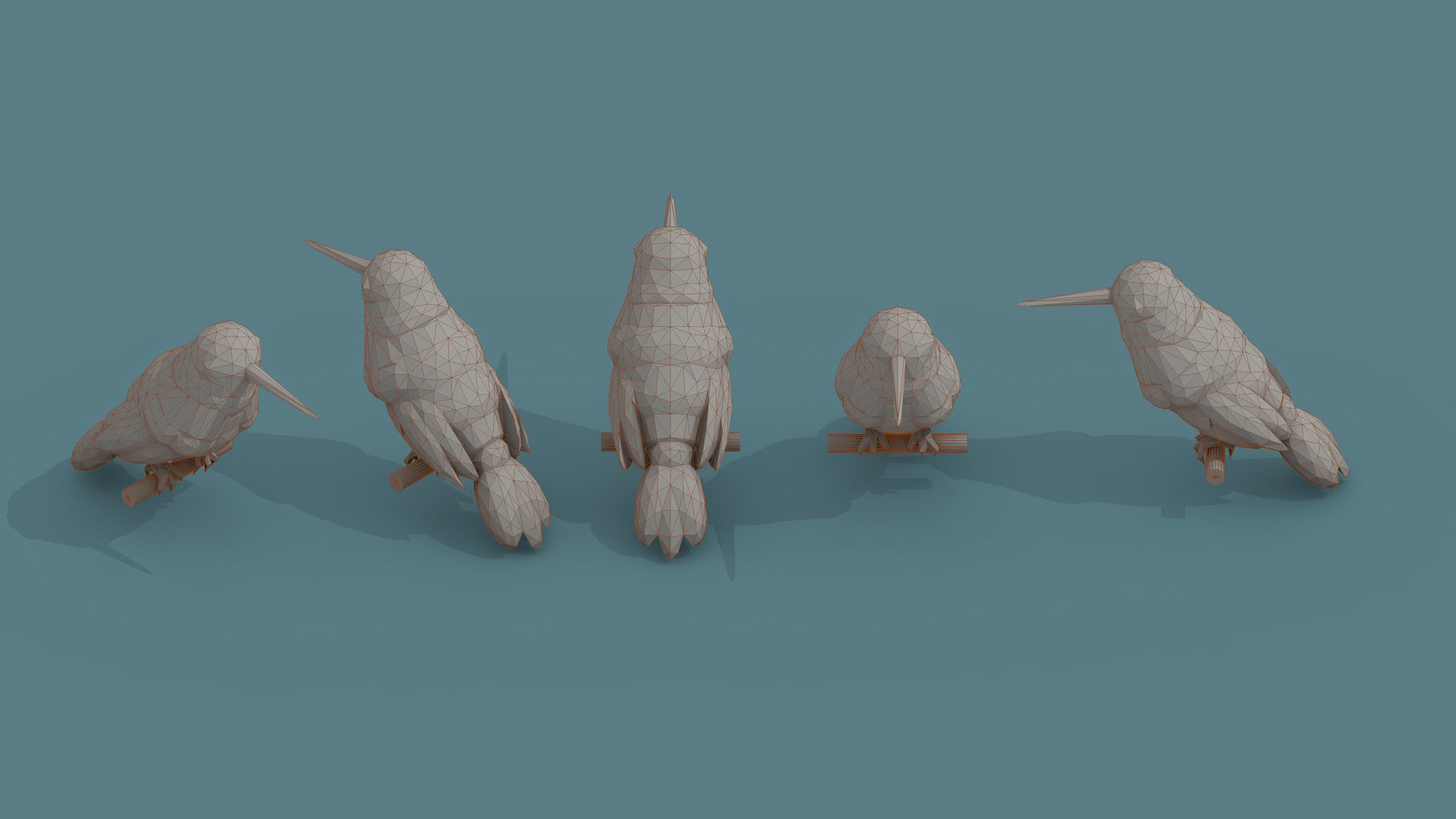 Low Poly 3d Art Animals Isometric Icon Pack 07 Low-poly 3D model_8