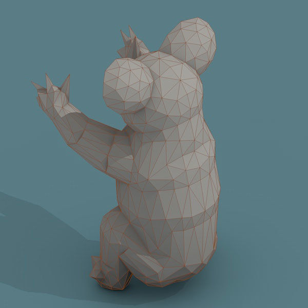 Low Poly 3d Art Animals Isometric Icon Pack 07 Low-poly 3D model_21