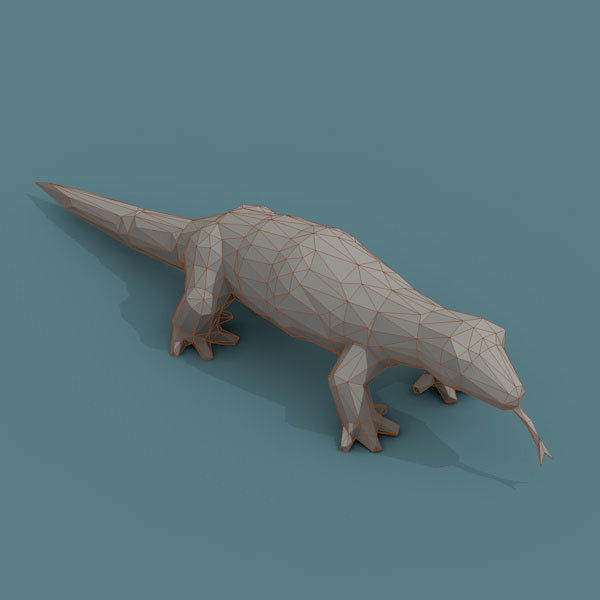 Low Poly 3d Art Animals Isometric Icon Pack 07 Low-poly 3D model_25