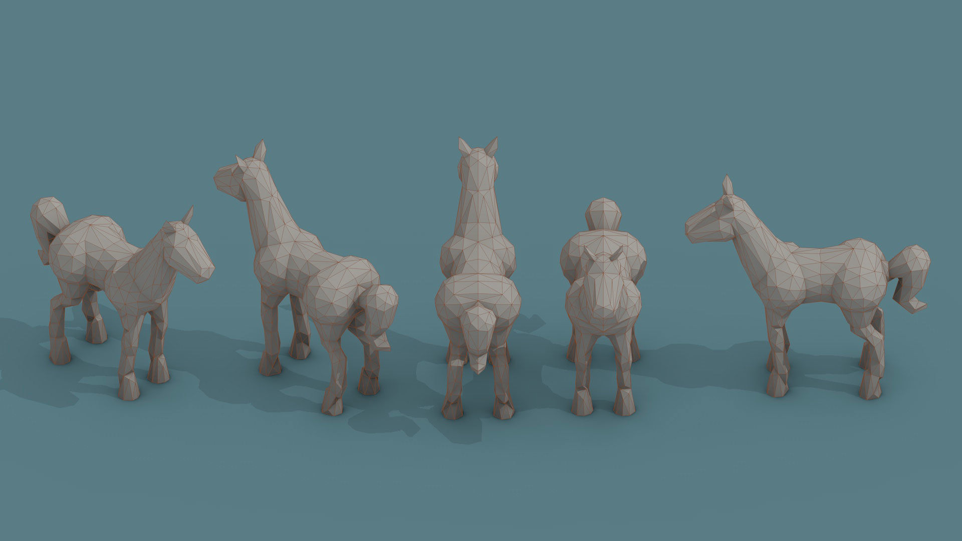 Low Poly 3d Art Animals Isometric Icon Pack 07 Low-poly 3D model_5