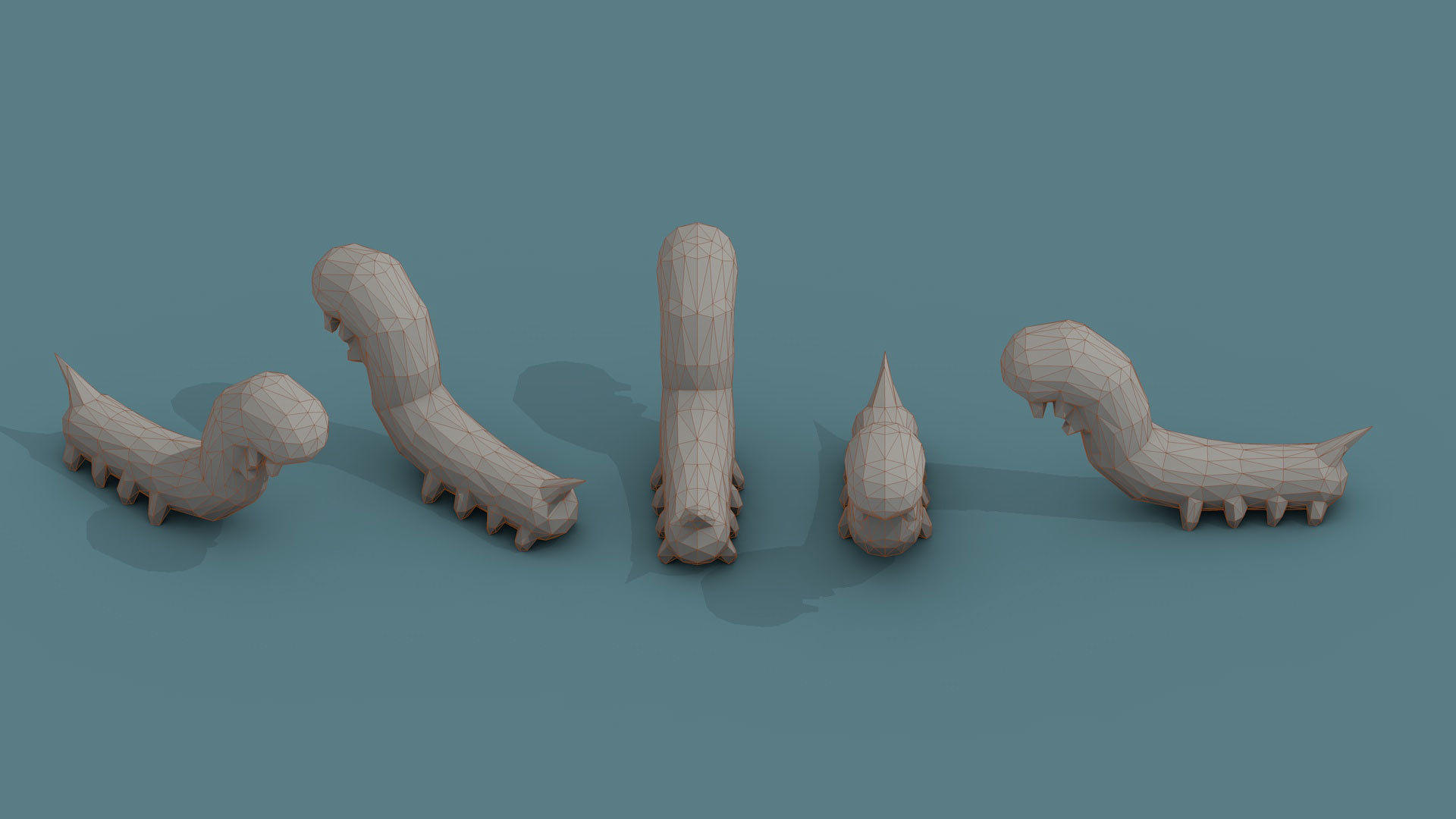 Low Poly 3d Art Animals Isometric Icon Pack 07 Low-poly 3D model_2