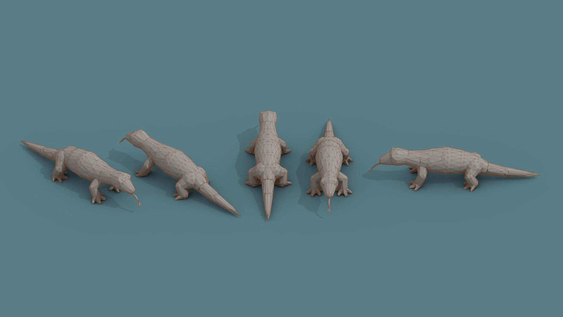 Low Poly 3d Art Animals Isometric Icon Pack 07 Low-poly 3D model_23