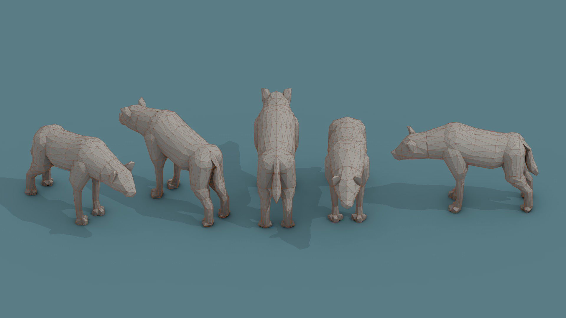 Low Poly 3d Art Animals Isometric Icon Pack 07 Low-poly 3D model_14